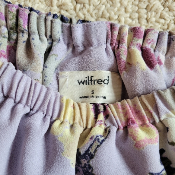 Aritzia Wilfred Promener off-shoulder Blouse - Lilac/Floral, Size Small - Picture 10 of 13